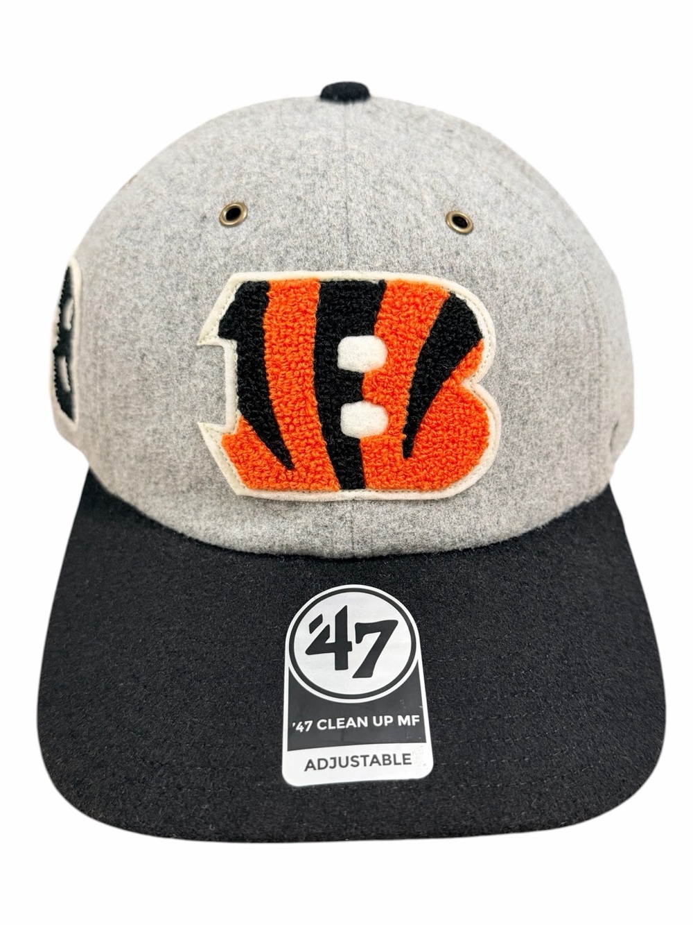 Cincinnati Bengals ’47 Clean Up MF Hat Gray & Black Adjustable NWT